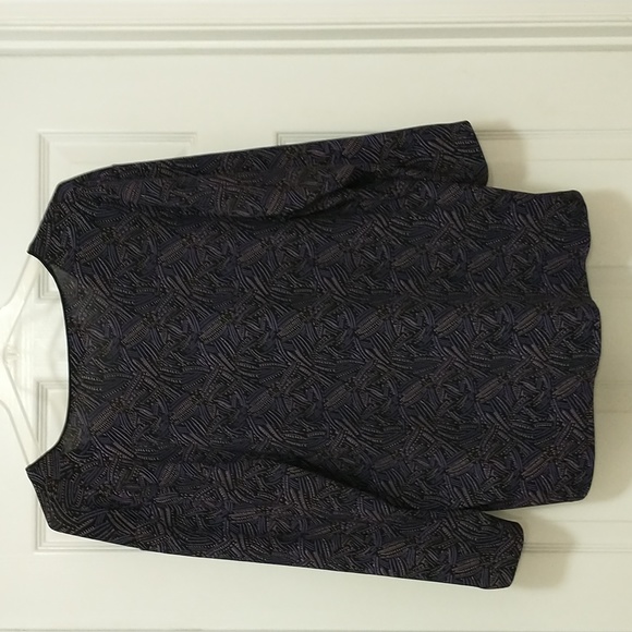 Notations Purple and Black Top Size 1X - Picture 3 of 4